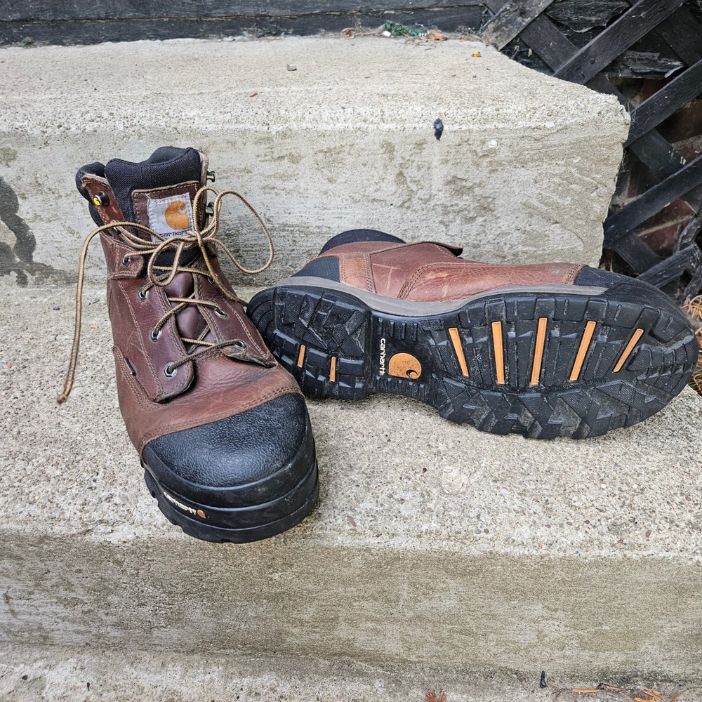 Carhartt Ground Force 6" Composite Toe Waterproof Work Boots Brown Mens 13M